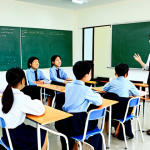Home 15 체험 기반 교육의 학생 중심 설계 원칙 - Engaging Classroom Discussion**
"A brightly lit classroom in Vietnam, featuring students actively p...